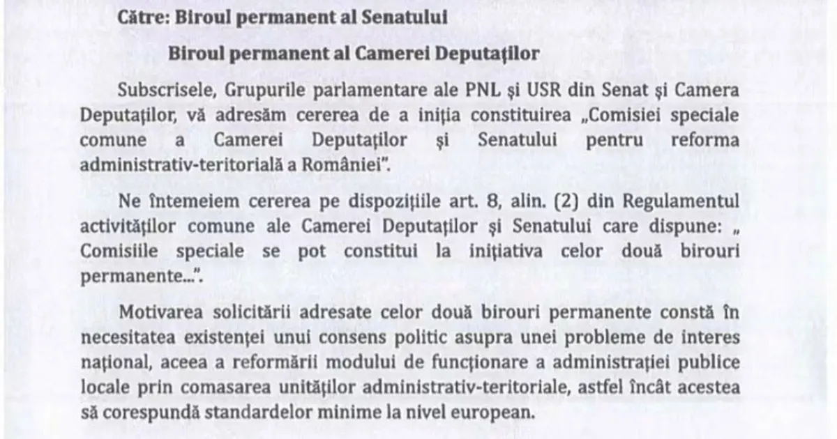 PNL și USR inițiază reforma administrativ-teritorială a României după 58 de ani