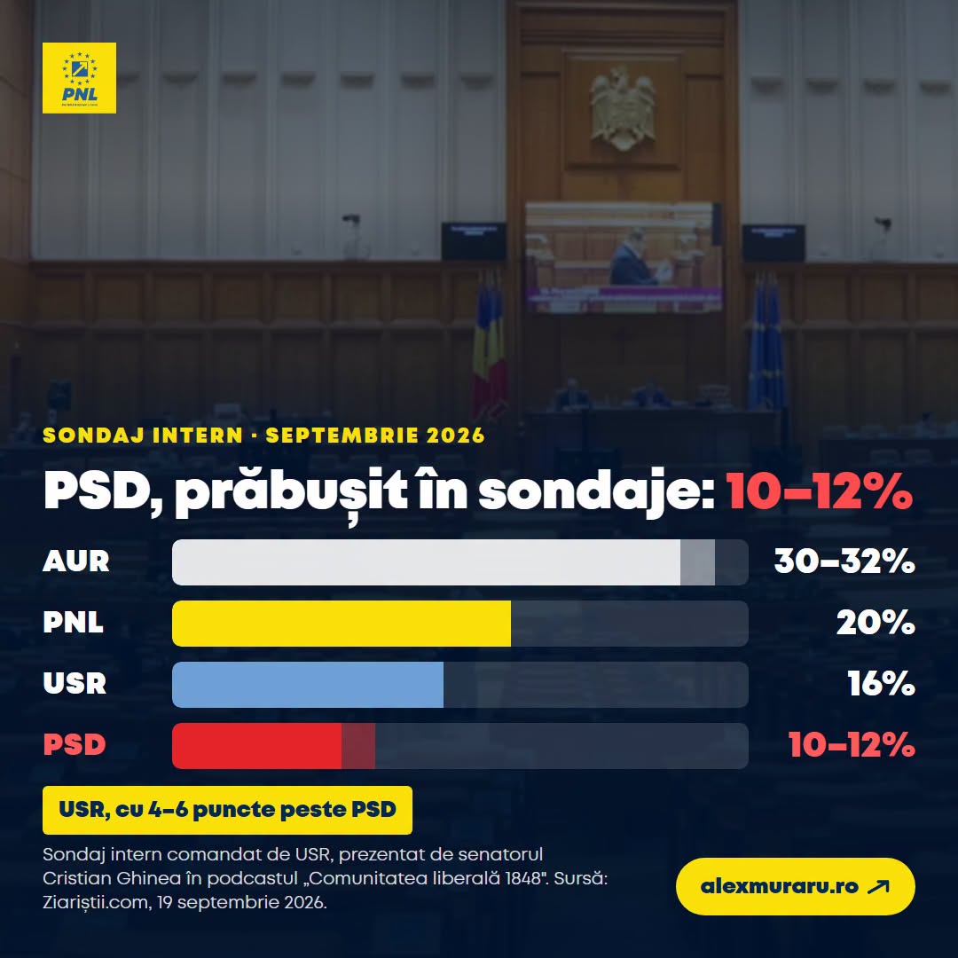 Avertisment de la PNL: PSD ar putea pierde jumătate din mandatele parlamentare la alegeri anticipate