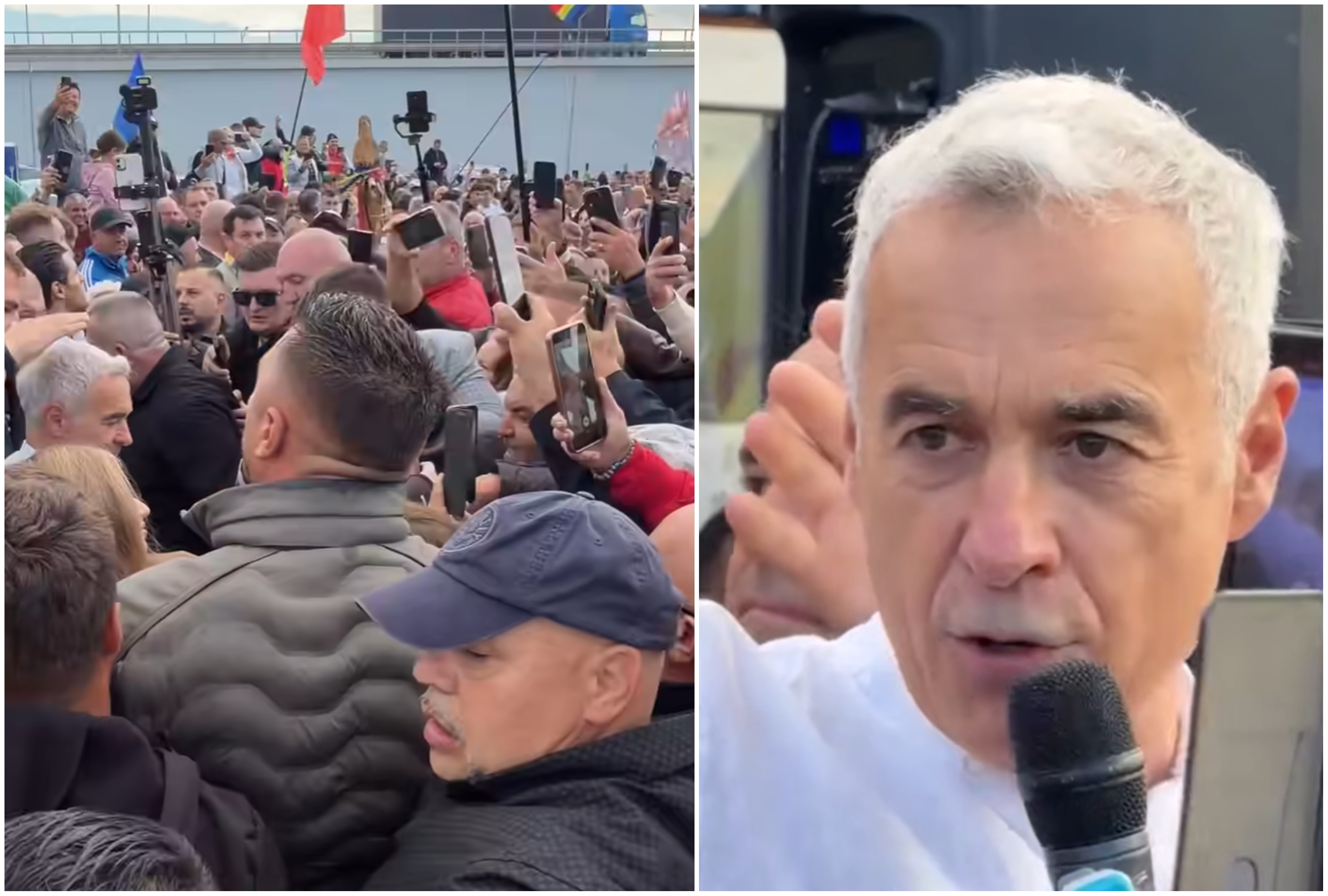 Călin Georgescu a vizitat o piață din Oradea și a respins acuzațiile că se află în campanie electorală