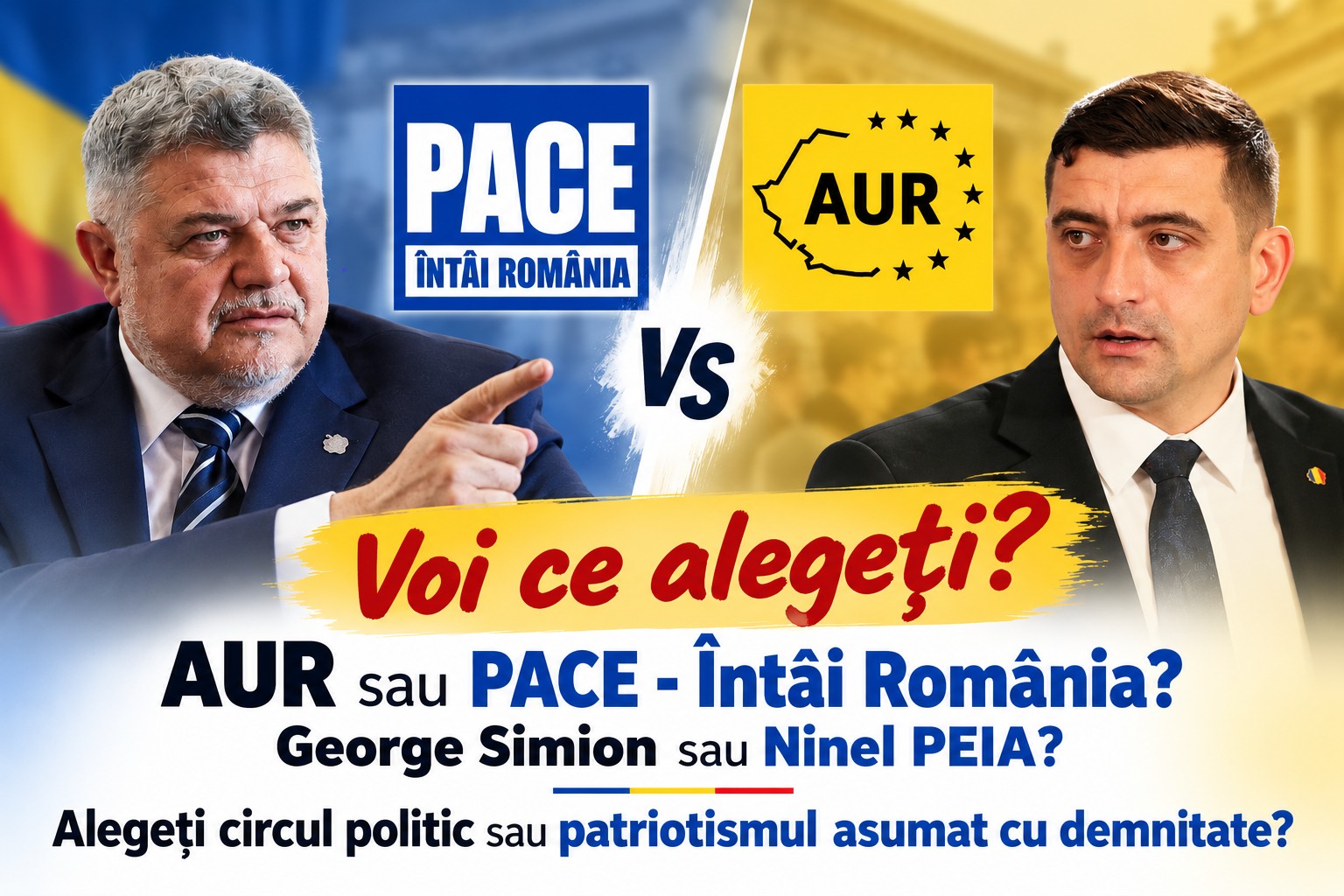 Conflict aprins în tabăra suveranistă: Ninel Peia îl numește pe George Simion „Cain” și anunță război politic