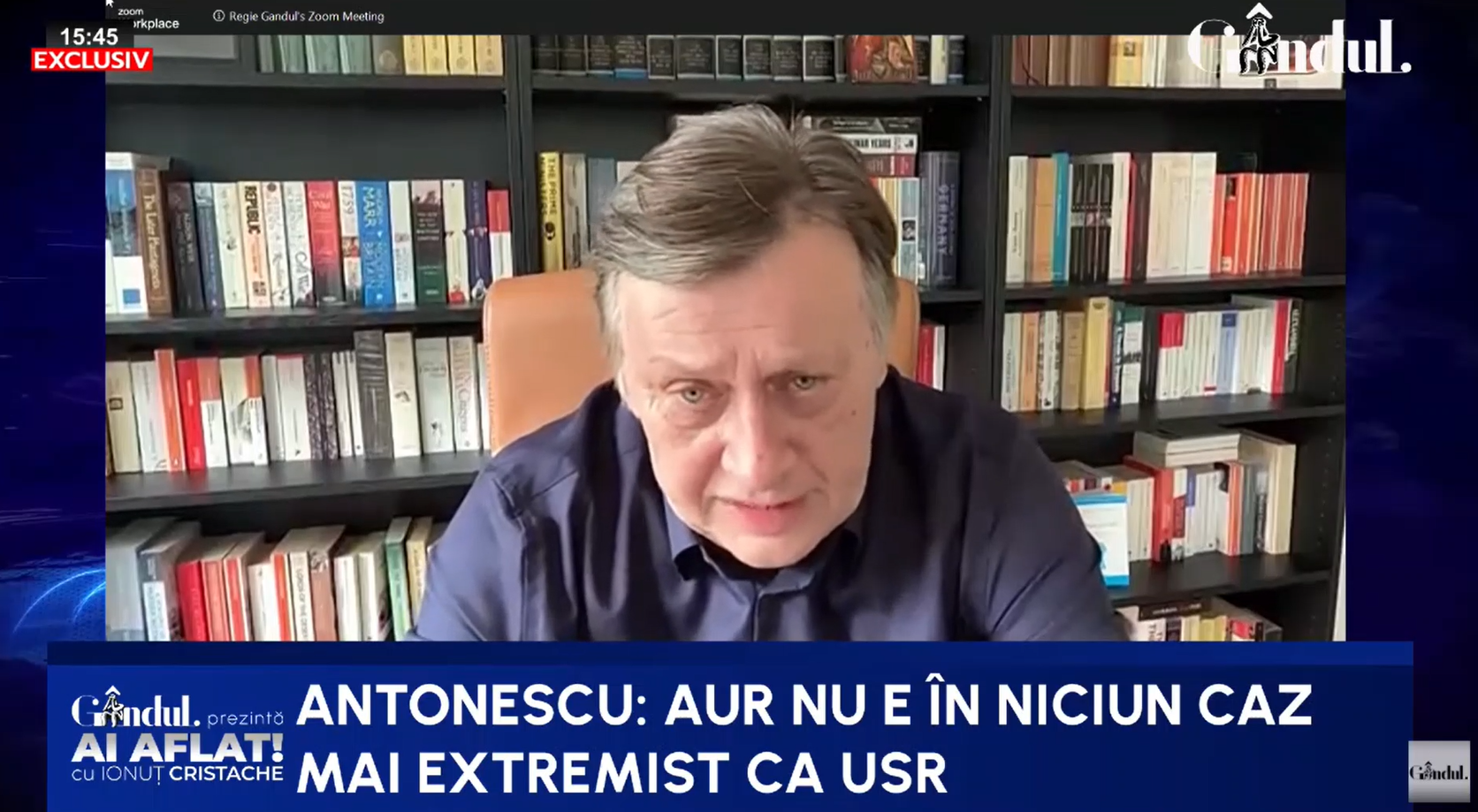Crin Antonescu: AUR nu este mai extremist decât USR